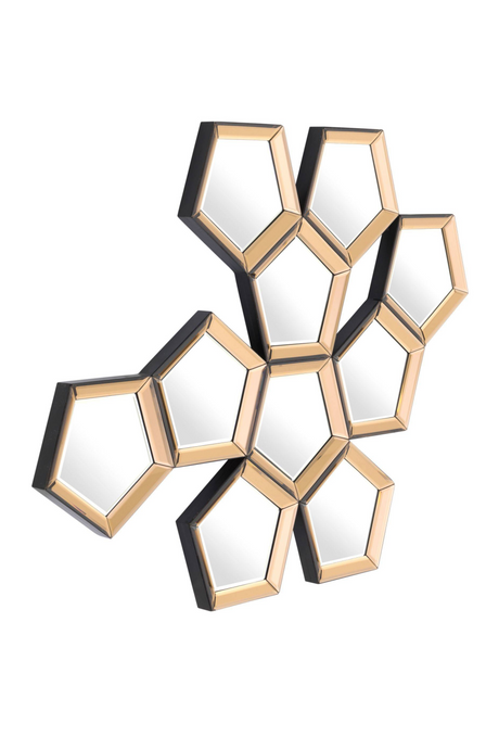 Gold Pentagonal Cluster Mirror | Eichholtz Cheyenne | OROA