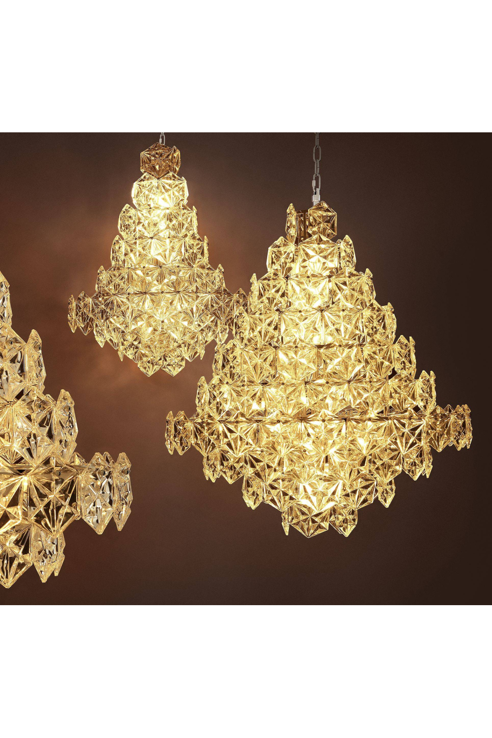 Hexagonal Glass Chandelier | Eichholtz Hermitage L | OROA