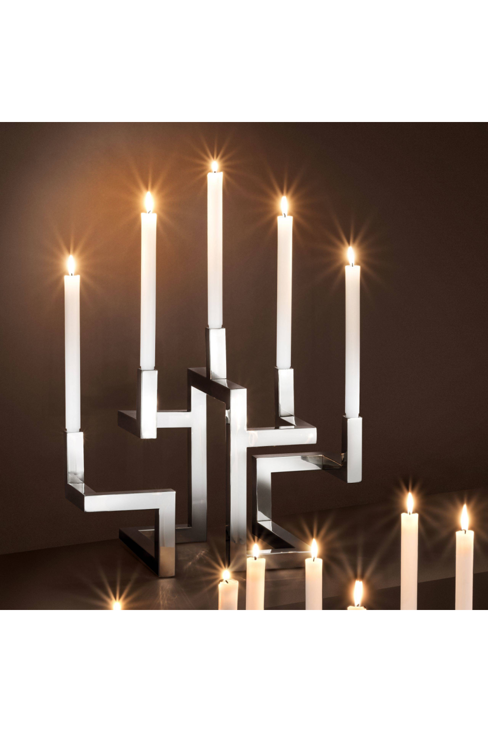 Silver Candle Holder | Eichholtz Skyline | OROA