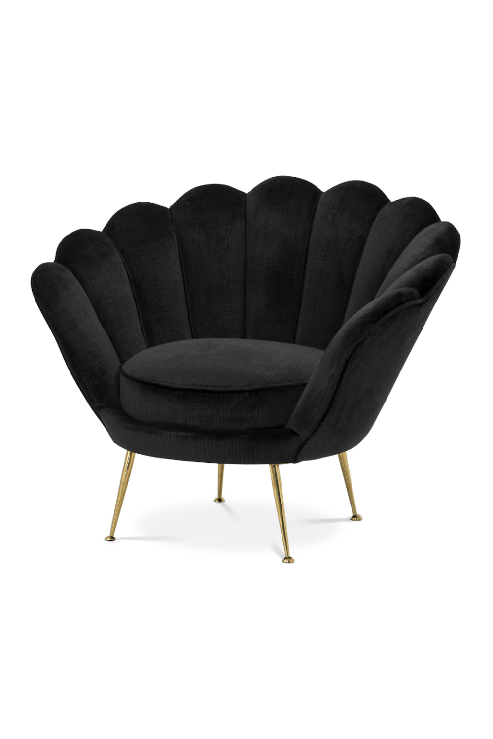 Black Scalloped Accent Chair | Eichholtz Trapezium | Oroa.com