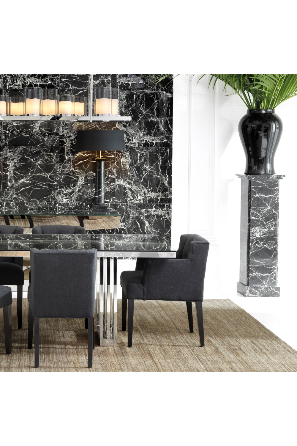 Black Marble Column | Eichholtz Caselli | OROA