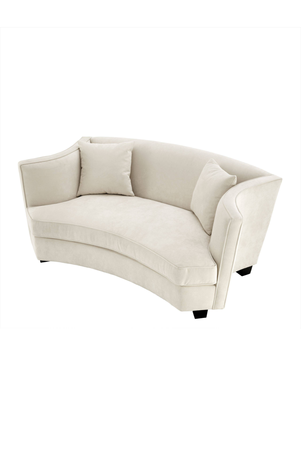 White Velvet Curved Sofa | Eichholtz Giulietta | Oroa.com