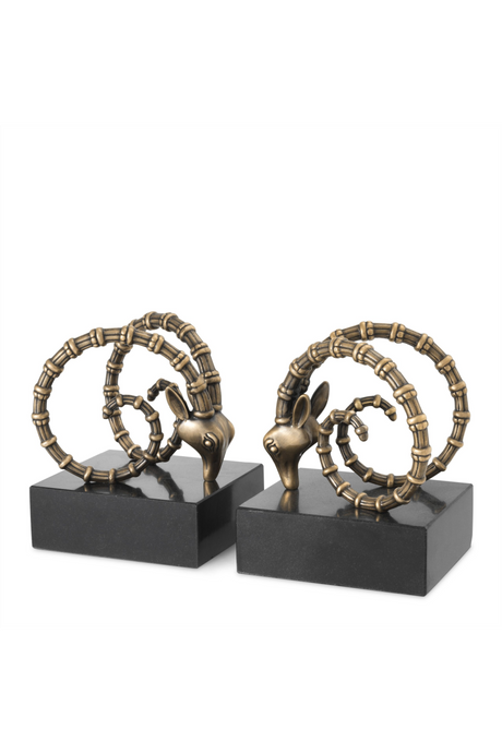 Brass Ibex Bookends | Eichholtz | OROA