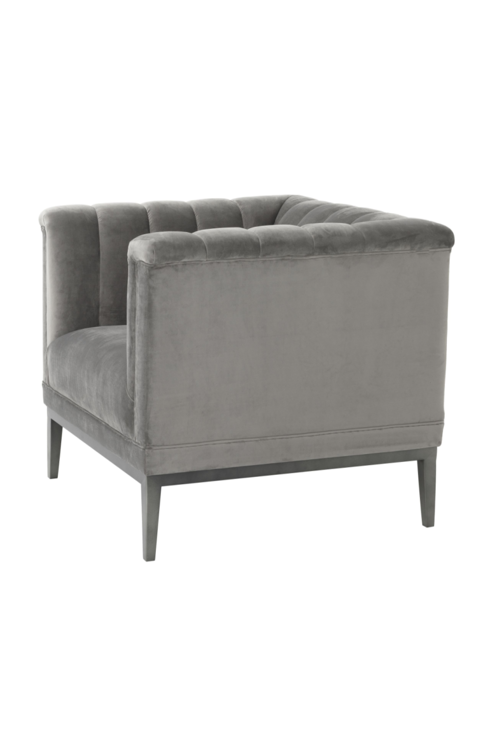 Gray Velvet Barrel Chair | Eichholtz Raffles | Oroa.com