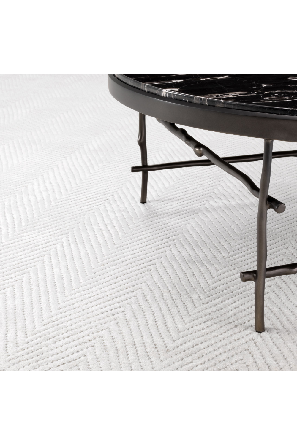 Off-White Carpet 7' x 10' | Eichholtz Herringbone | Oroa.com