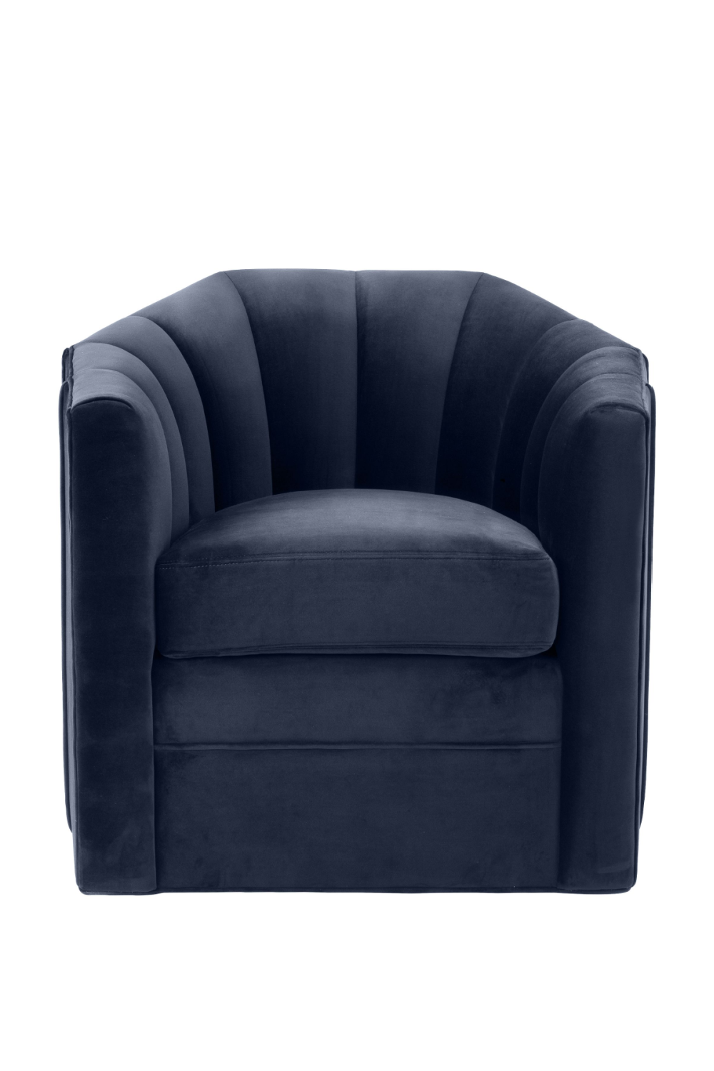 Blue Velvet Panelled Swivel Chair | Eichholtz Delancey | Oroa.com