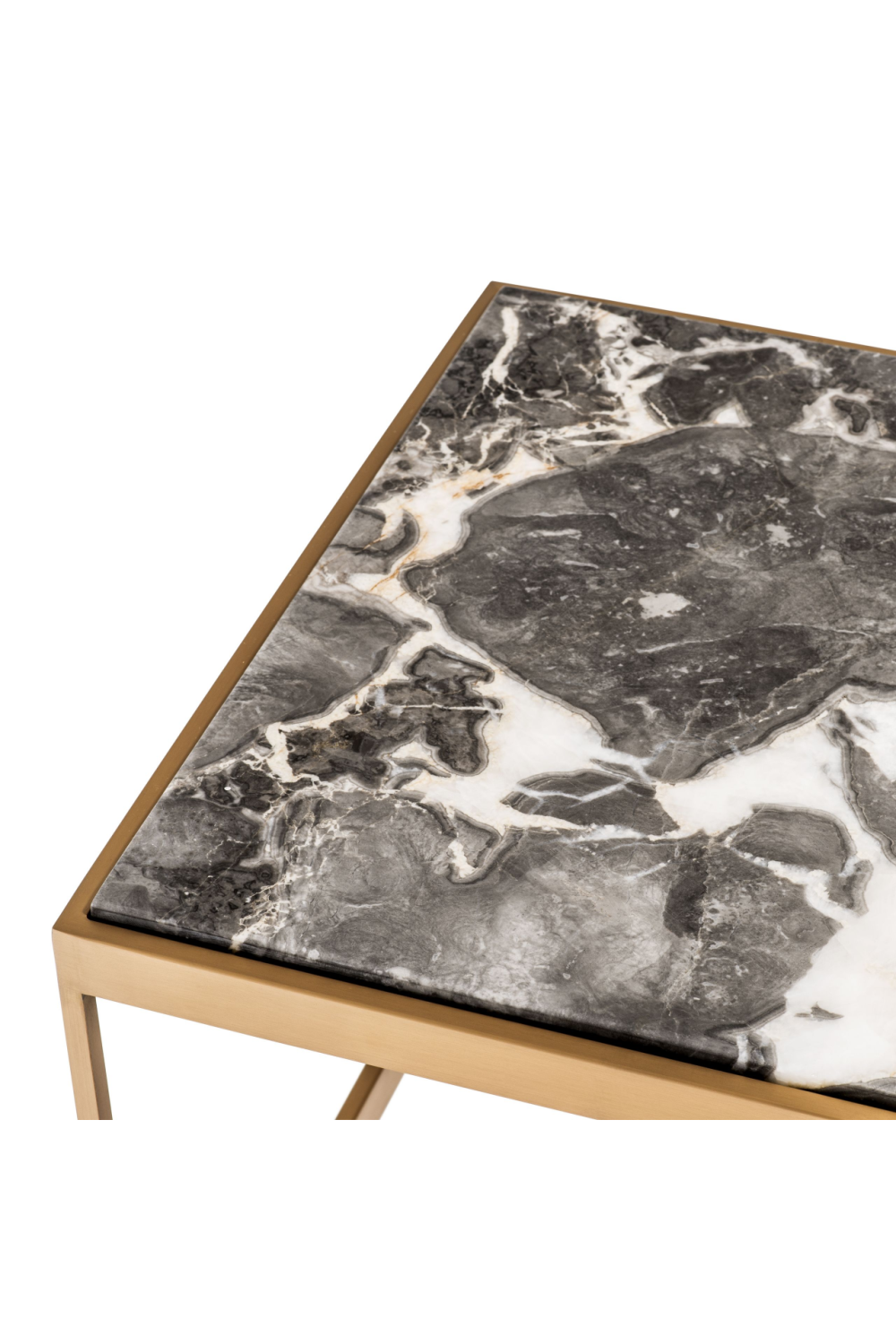 Marble Top Brass Frame Coffee Table | Eichholtz La Quinta | OROA