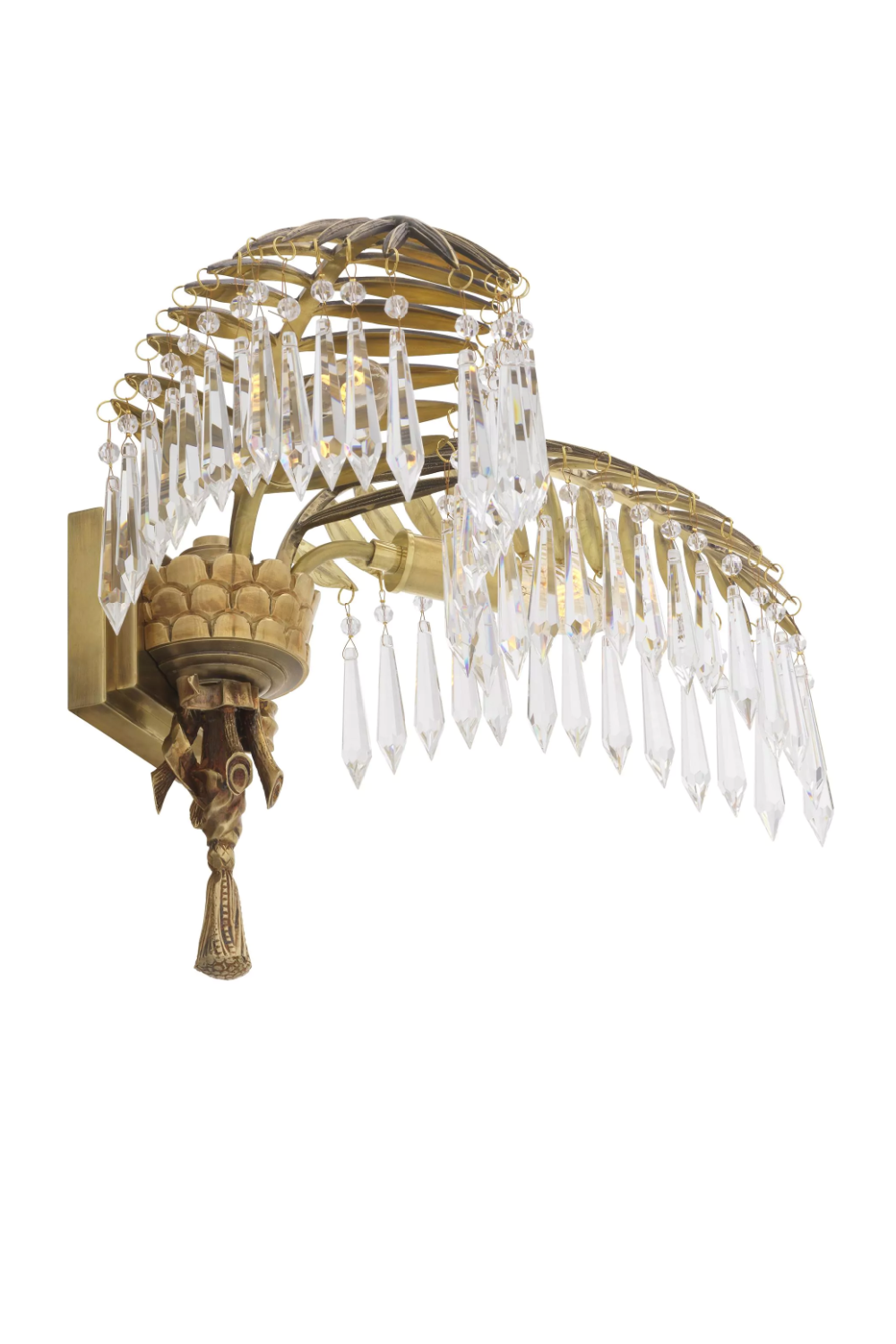 Vintage Brass Palm Leaf Wall Lamp - Eichholtz Hildebrandt | OROA TRADE