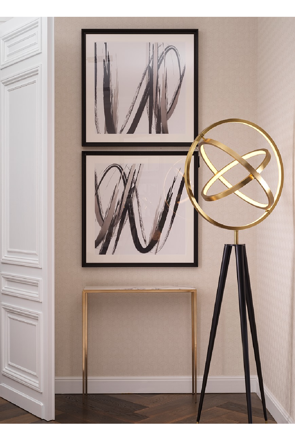 Brass Antique Floor Lamp | Eichholtz Cassini | OROA
