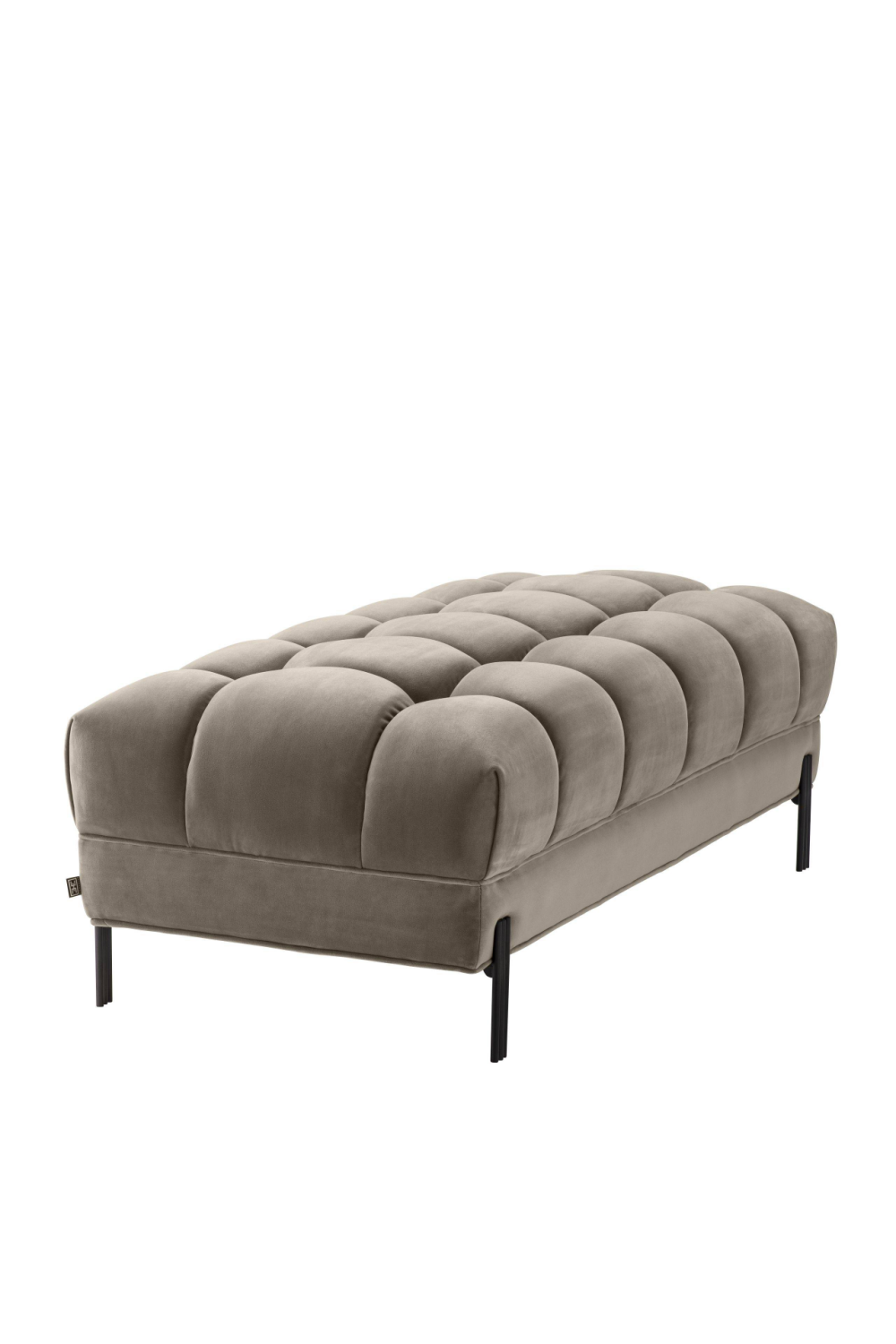 Greige Tufted Upholstered Bench | Eichholtz Sienna | OROA