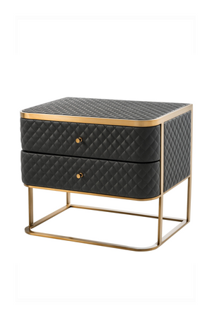 Black Leather Side Table | Eichholtz Monfort | OROA