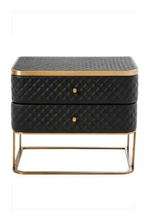 Black Leather Side Table | Eichholtz Monfort | OROA