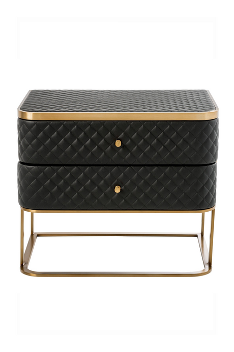 Black Leather Side Table | Eichholtz Monfort | OROA
