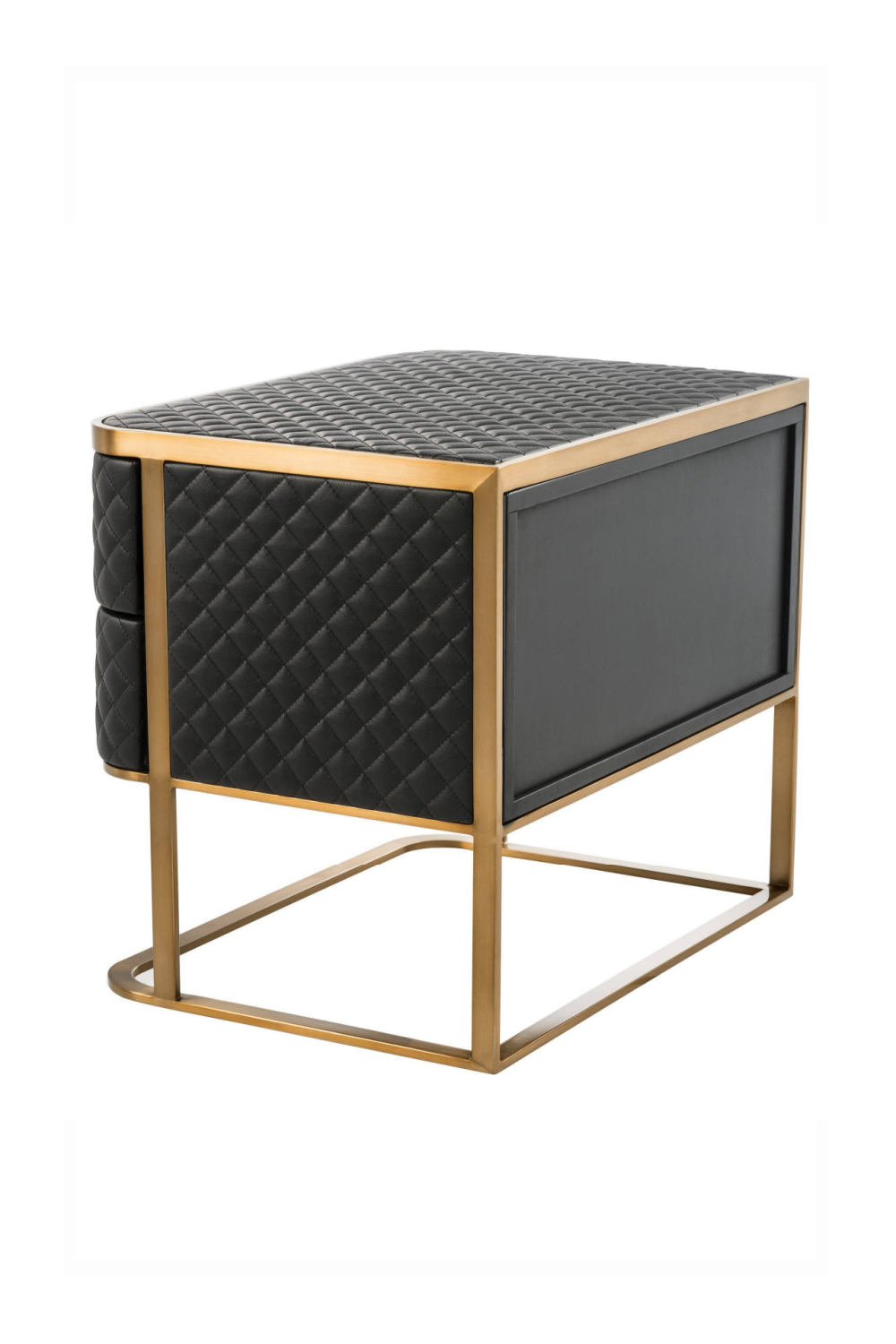 Black Leather Side Table | Eichholtz Monfort | OROA