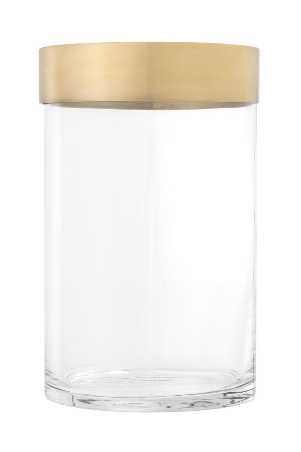 Brass Clear Glass Hurricane | Eichholtz Vertex S | OROA