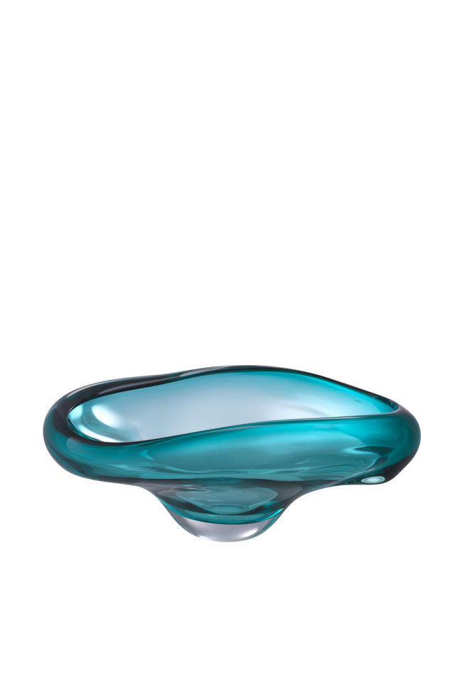 Turquoise Handblown Glass Bowl | Eichholtz Darius | OROA