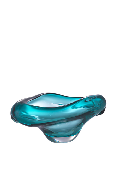 Turquoise Handblown Glass Bowl | Eichholtz Darius | OROA
