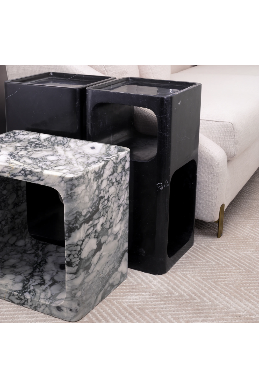 Honed Black Marble Side Table | Eichholtz Adler  | Oroa.com