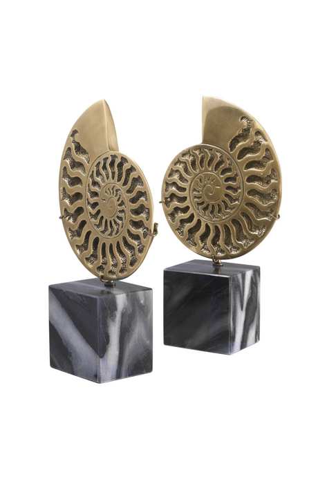 Vintage Brass Object Set of 2 | Eichholtz Ammonite | OROA.com