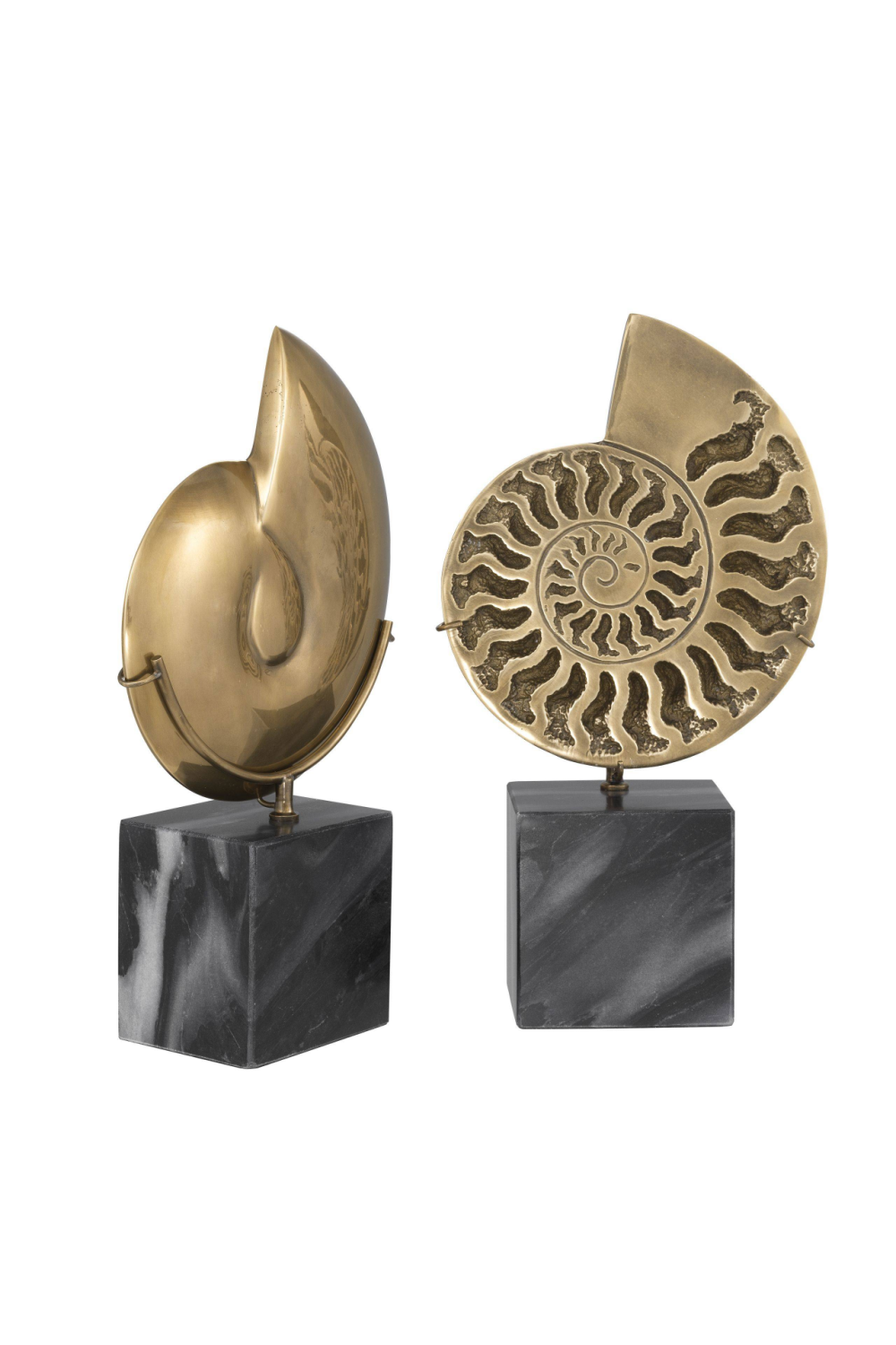 Vintage Brass Object Set of 2 | Eichholtz Ammonite | OROA.com