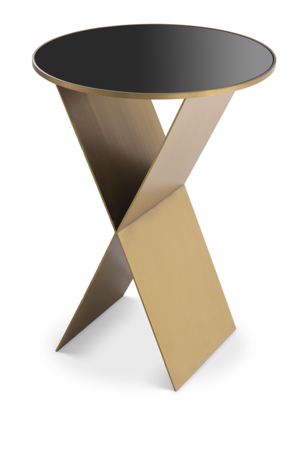 Round Brass X-Legged Side Table L | Eichholtz Fitch | OROA