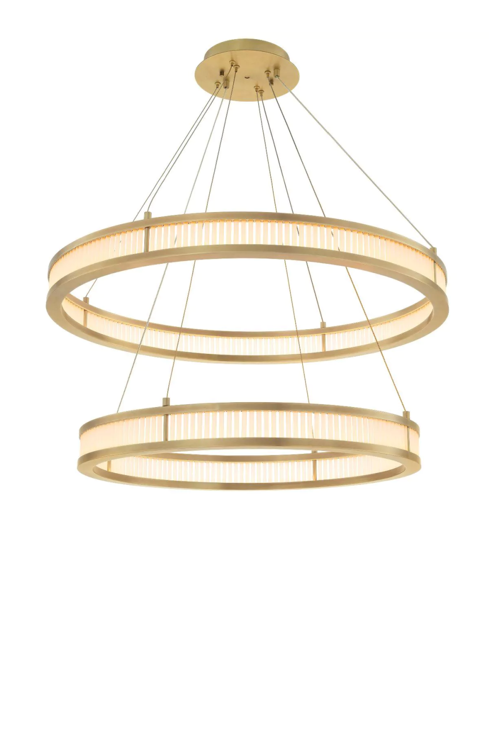 Brass Double Ring LED Chandelier | Eichholtz Damien | OROA