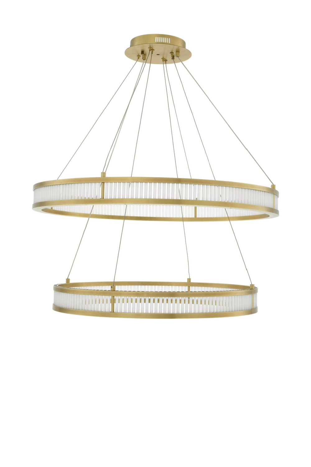 Brass Double Ring LED Chandelier | Eichholtz Damien | OROA