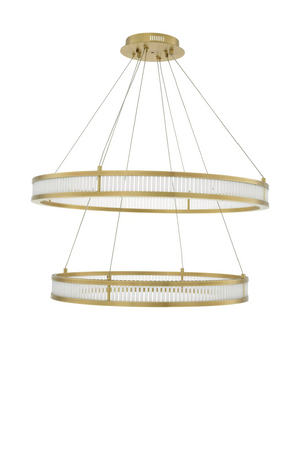 Brass Double Ring LED Chandelier | Eichholtz Damien | OROA