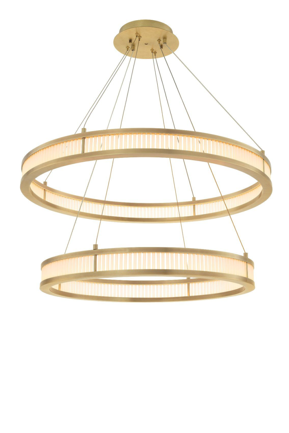 Brass Double Ring LED Chandelier | Eichholtz Damien | OROA