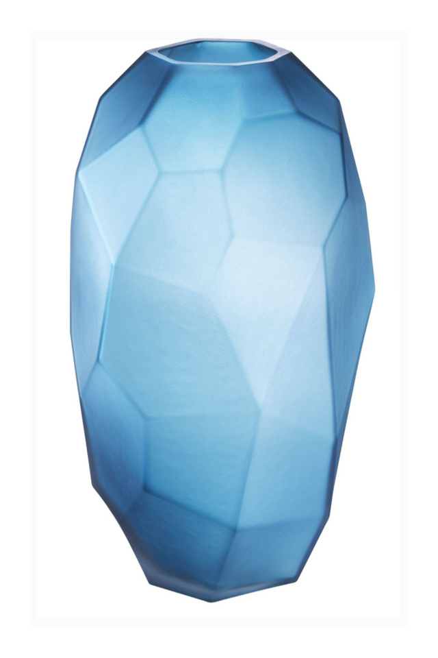Gorgeous Blue Hand Blown Glass Vase - Eichholtz Fly L | OROA.com