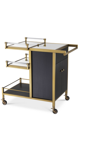 Brass and Black Oak Trolley | Eichholtz Eiffel | #1 Eichholtz Retailer