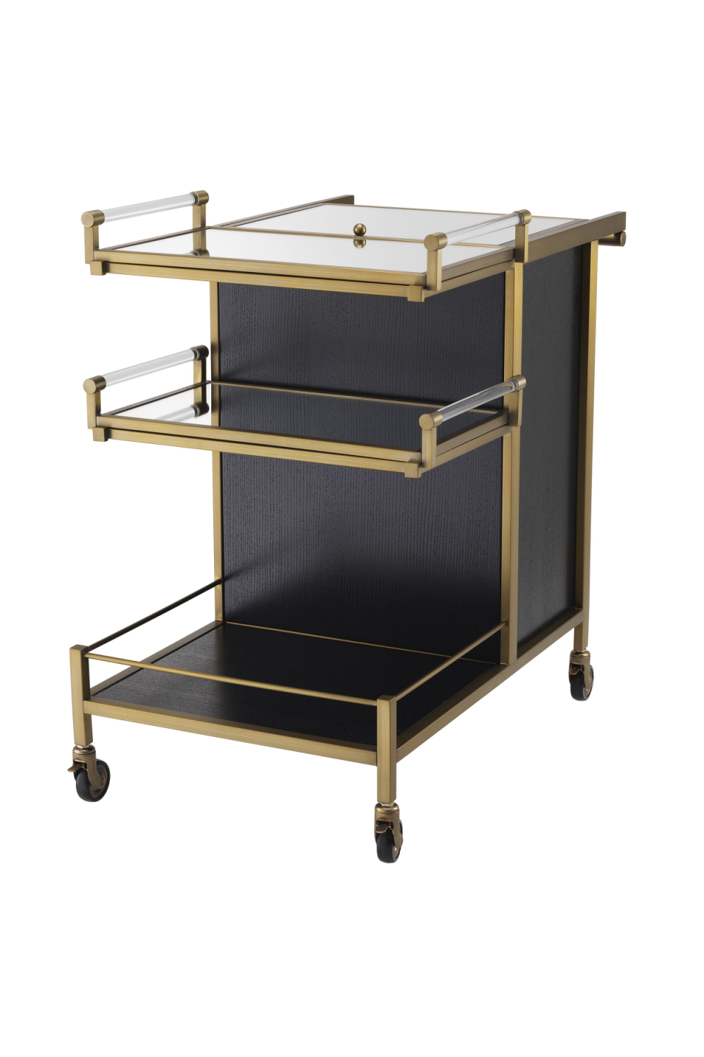 Brass and Black Oak Trolley | Eichholtz Eiffel | #1 Eichholtz Retailer