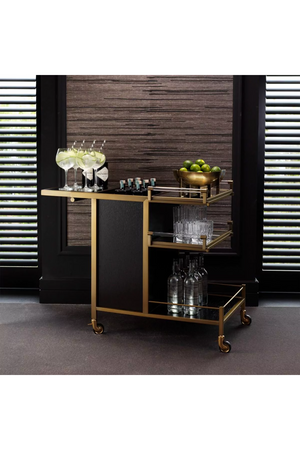 Brass and Black Oak Trolley | Eichholtz Eiffel | #1 Eichholtz Retailer