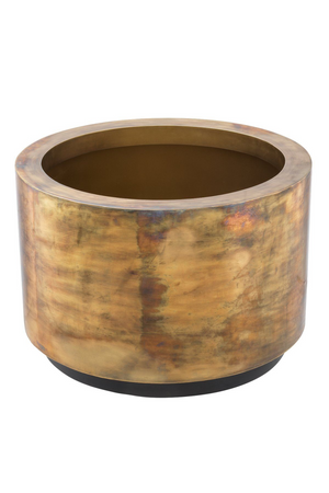 Vintage Brass Round Planter | Eichholtz Jasper | Oroa.com