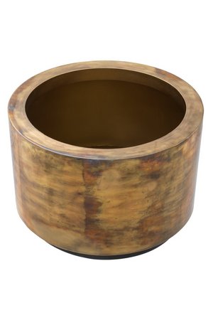 Vintage Brass Round Planter | Eichholtz Jasper | Oroa.com