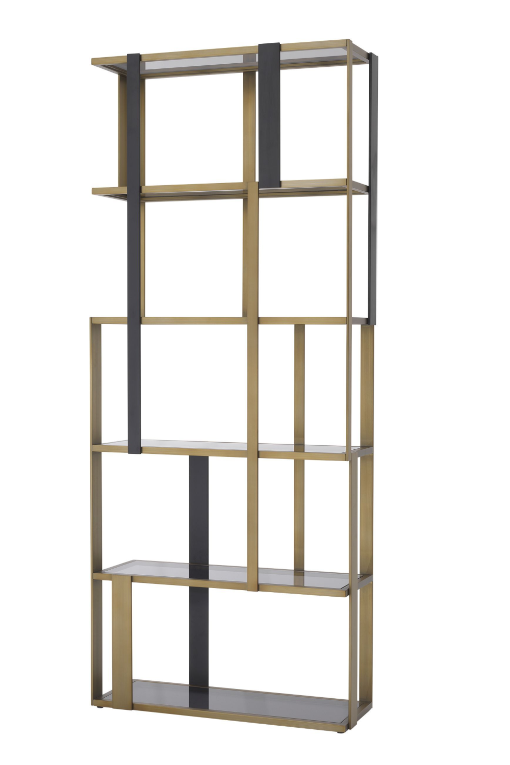 Brass 5 Shelf Display Cabinet | Eichholtz Clio | OROA.com