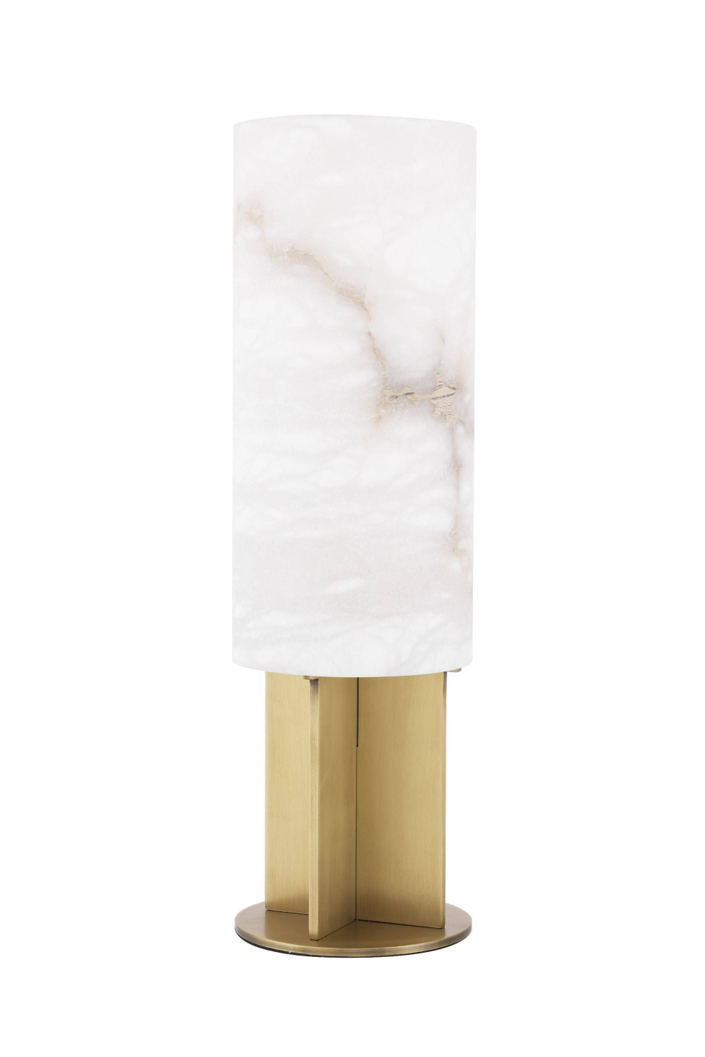 Round Brass Alabaster Table Lamp | Eichholtz | OROA
