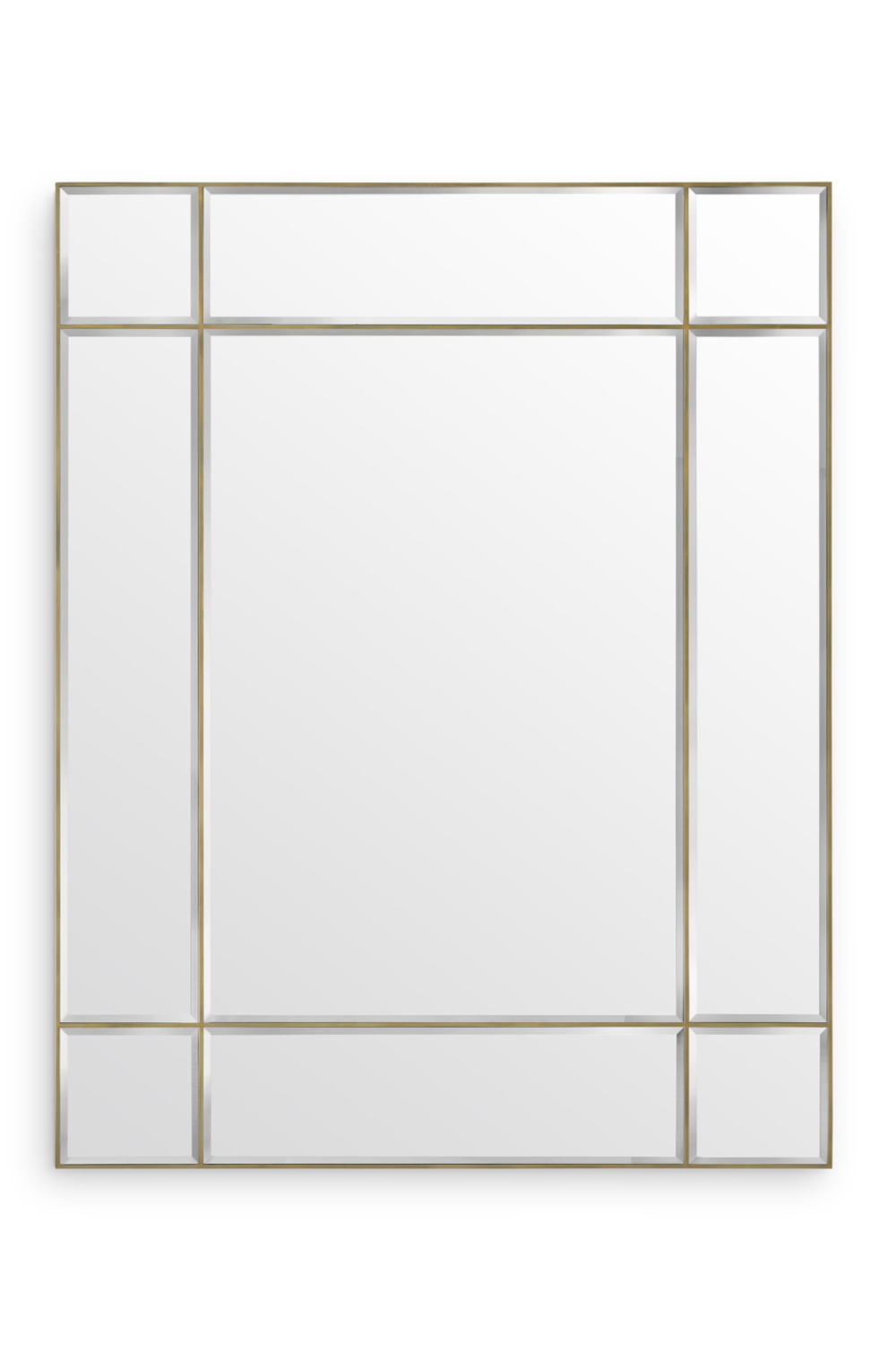 Brass Framed Bevelled Mirror XL | Eichholtz Beaumont | OROA