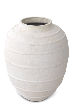 White Handmade Clay Vase | Eichholtz Romane | OROA
