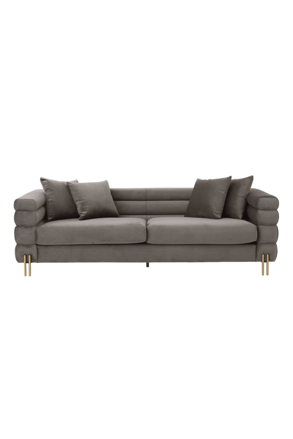 Art Deco Gray Velvet Sofa | Eichholtz York | Oroa.com