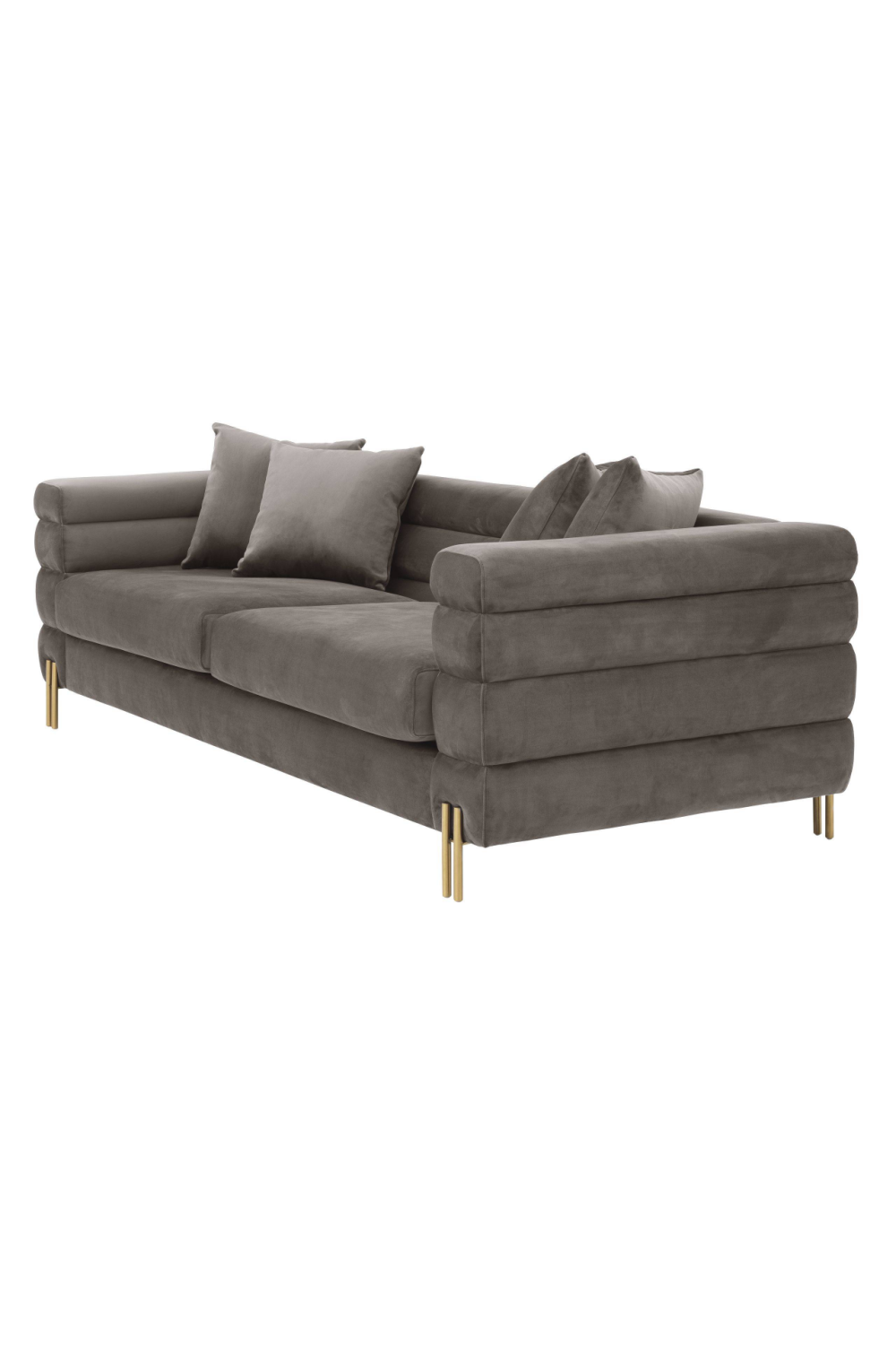 Art Deco Gray Velvet Sofa | Eichholtz York | Oroa.com