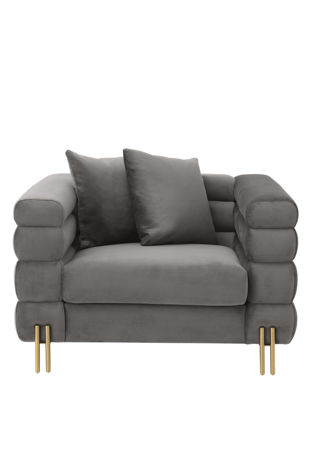 Art Deco Gray Velvet Chair | Eichholtz York | Oroa.com