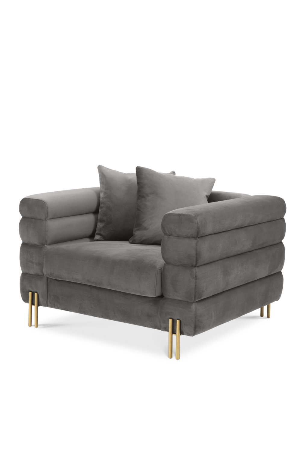 Art Deco Gray Velvet Chair | Eichholtz York | Oroa.com