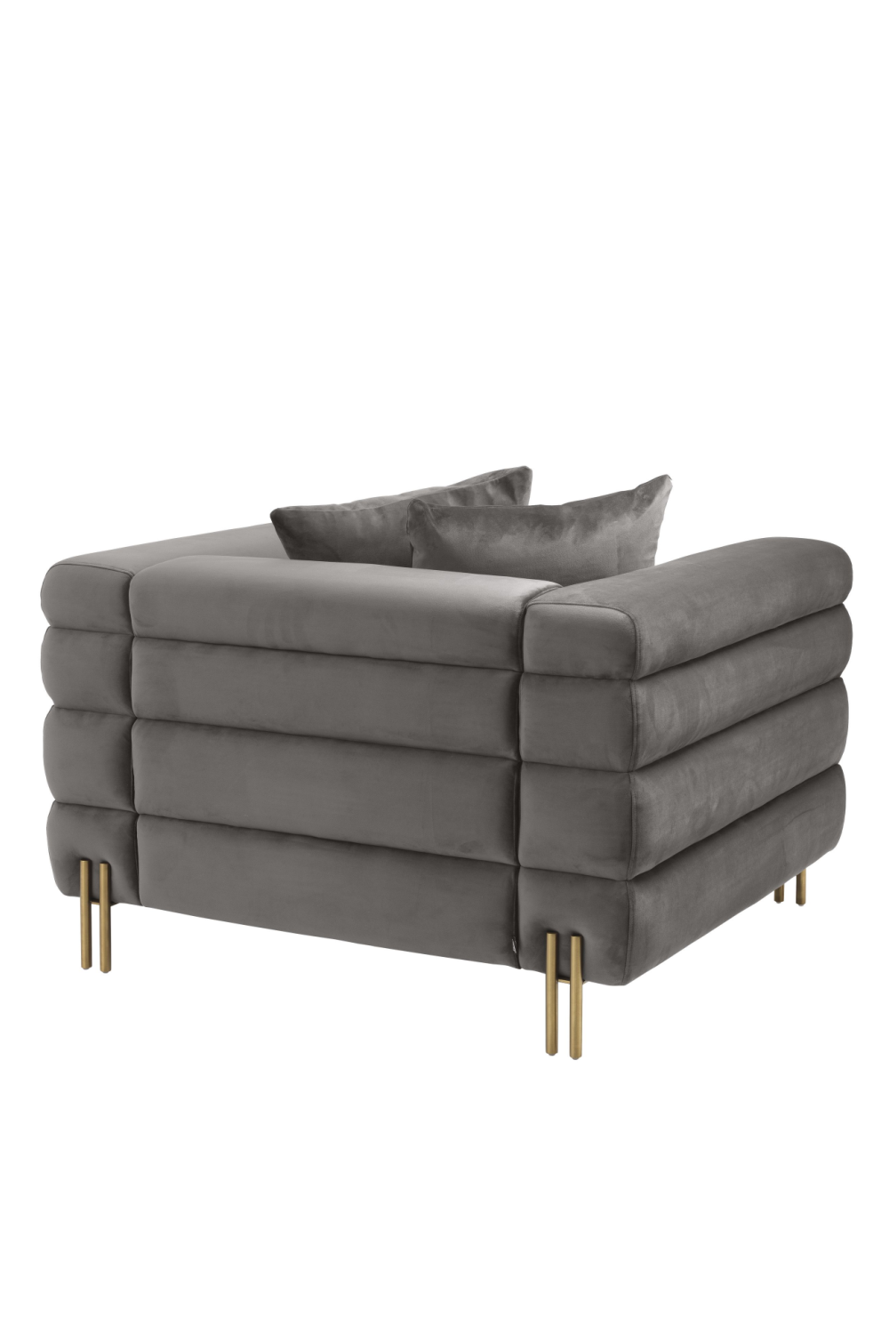 Art Deco Gray Velvet Chair | Eichholtz York | Oroa.com