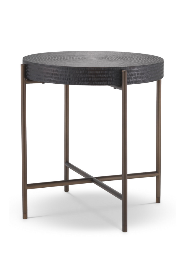 Round Gunmetal Side Table | Eichholtz Nikos | OROA