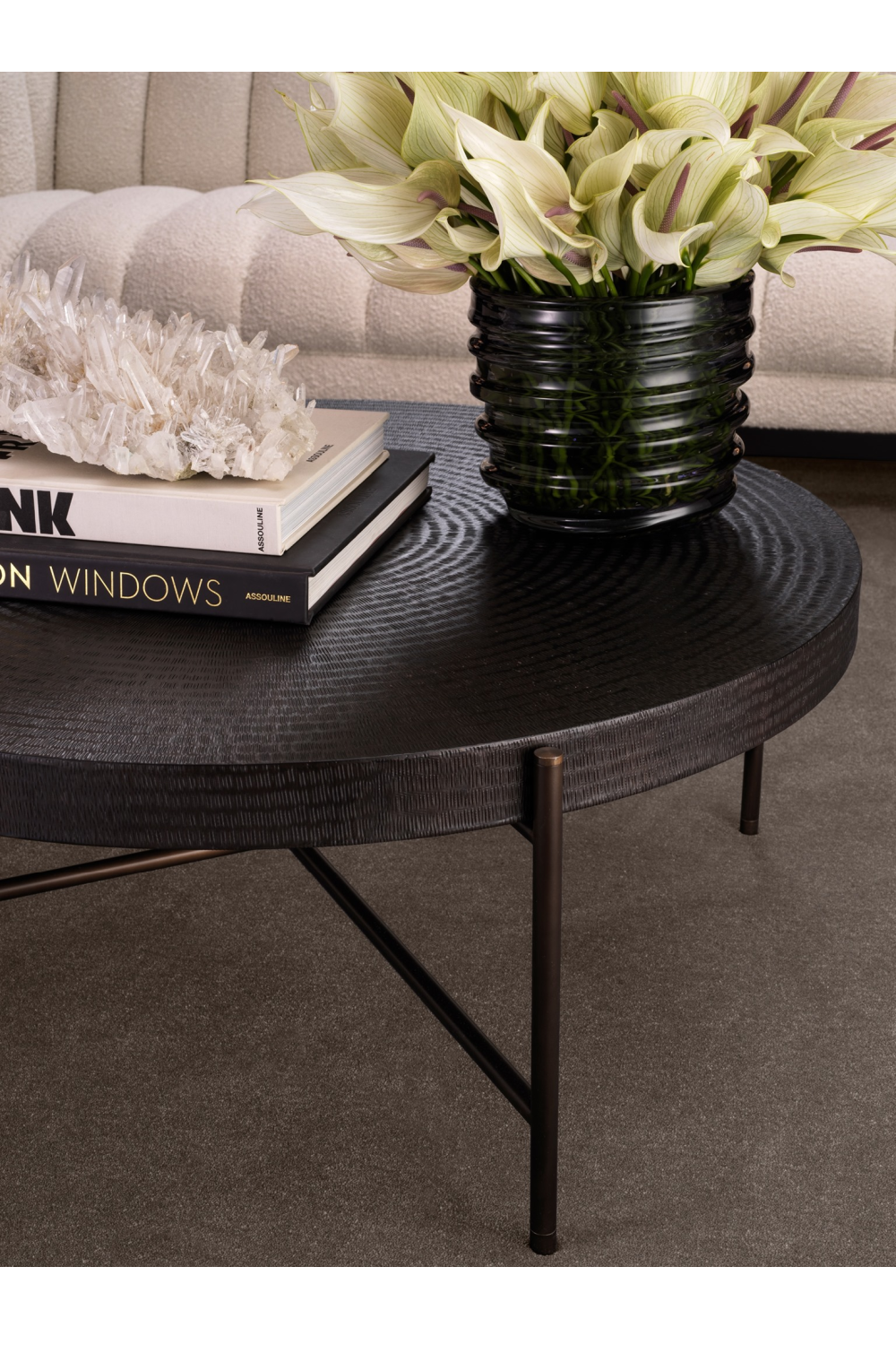 Round Gunmetal Coffee Table | Eichholtz Nikos | #1 Eichholtz Retailer