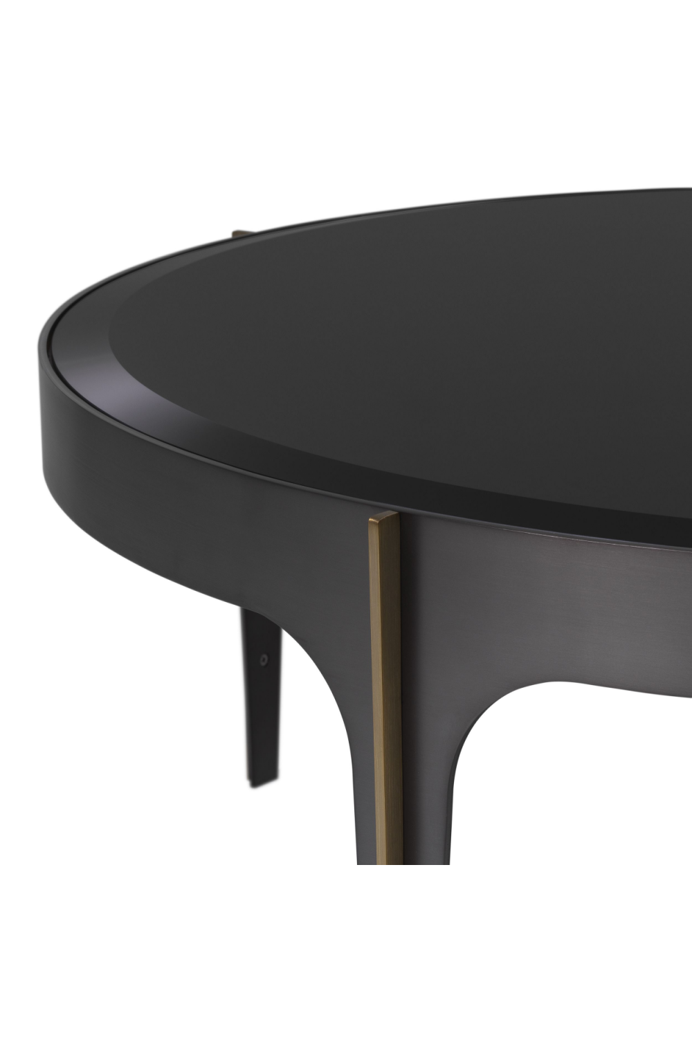 Bronze Frame Black Coffee Table | Eichholtz Artemisa - S | OROA