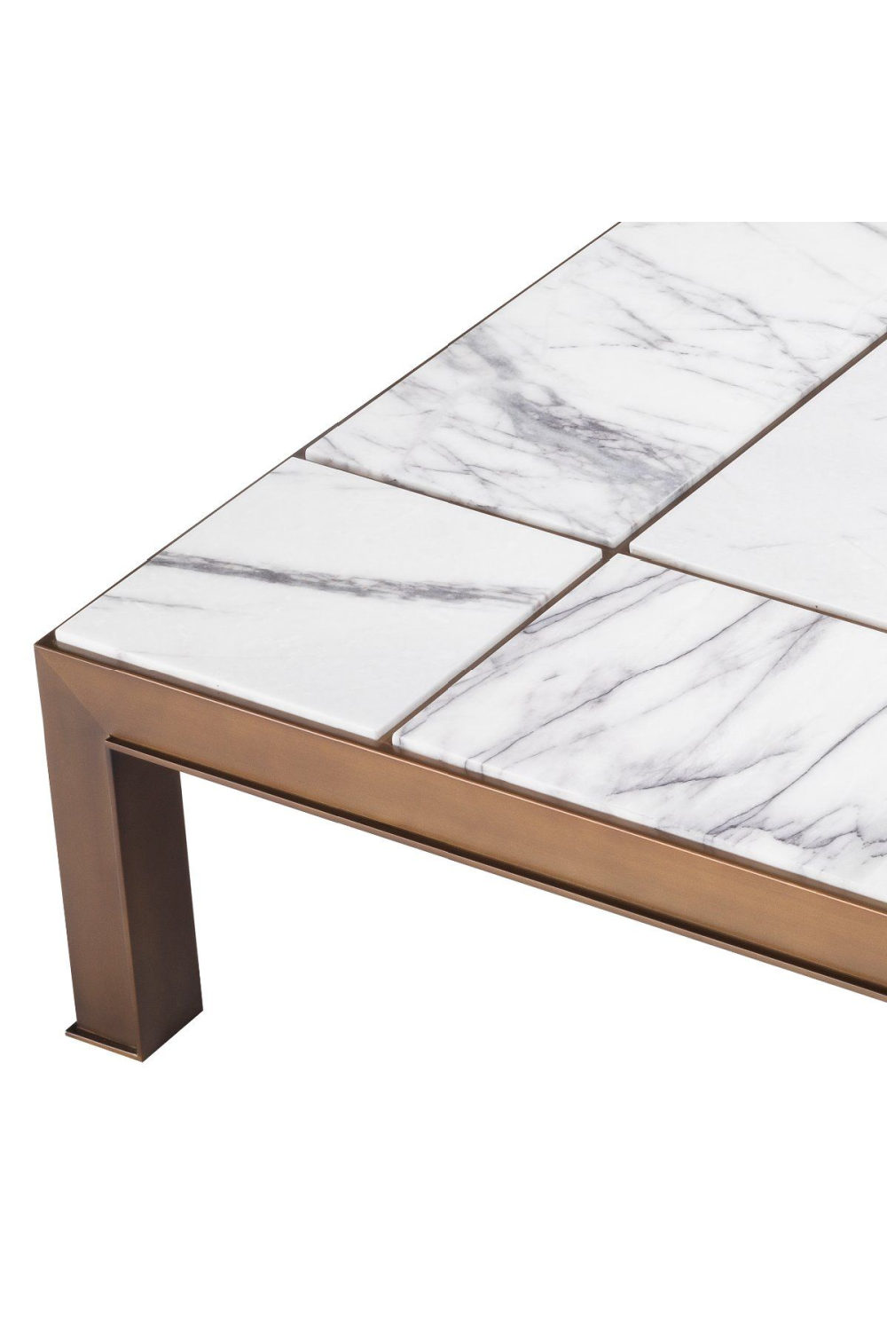 White Marble Brass Coffee Table | Eichholtz Tardieu | #1 Eichholtz Retailer