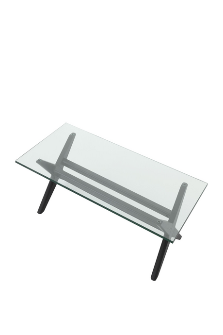 Black X-Shaped Legs Coffee Table | Eichholtz Maynor | OROA