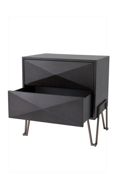 Bronze Oak Hairpin Nightstand | Eichholtz Highland | OROA